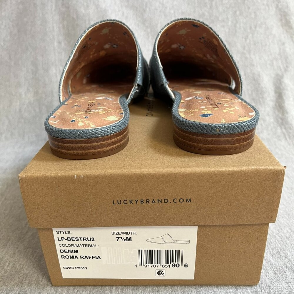 Lucky Brand Blue Slip-on Mules. Never Worn. Size 7.5 US | 38 EU - Picture 4 of 12